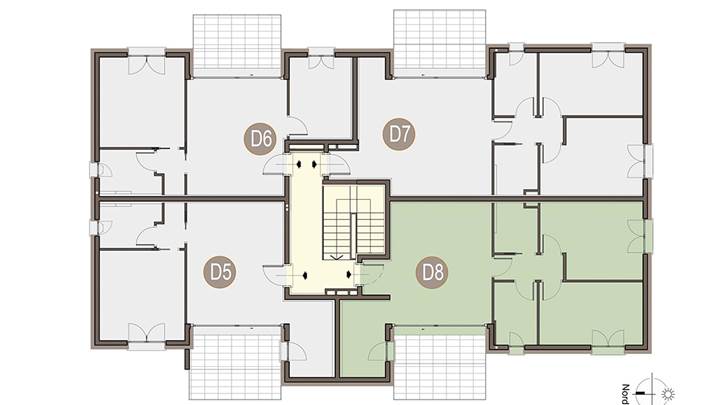 Trilocale al piano primo con balcone