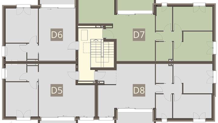Trilocale con cucina abitabile e balcone